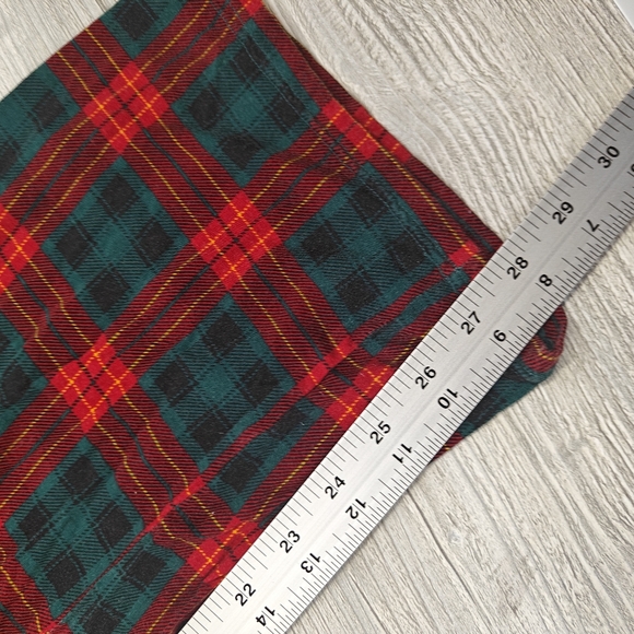Little Sleepies Adult Tartan Pajamas Shirt Small Bottoms XL Plaid Red Green - Picture 9 of 13
